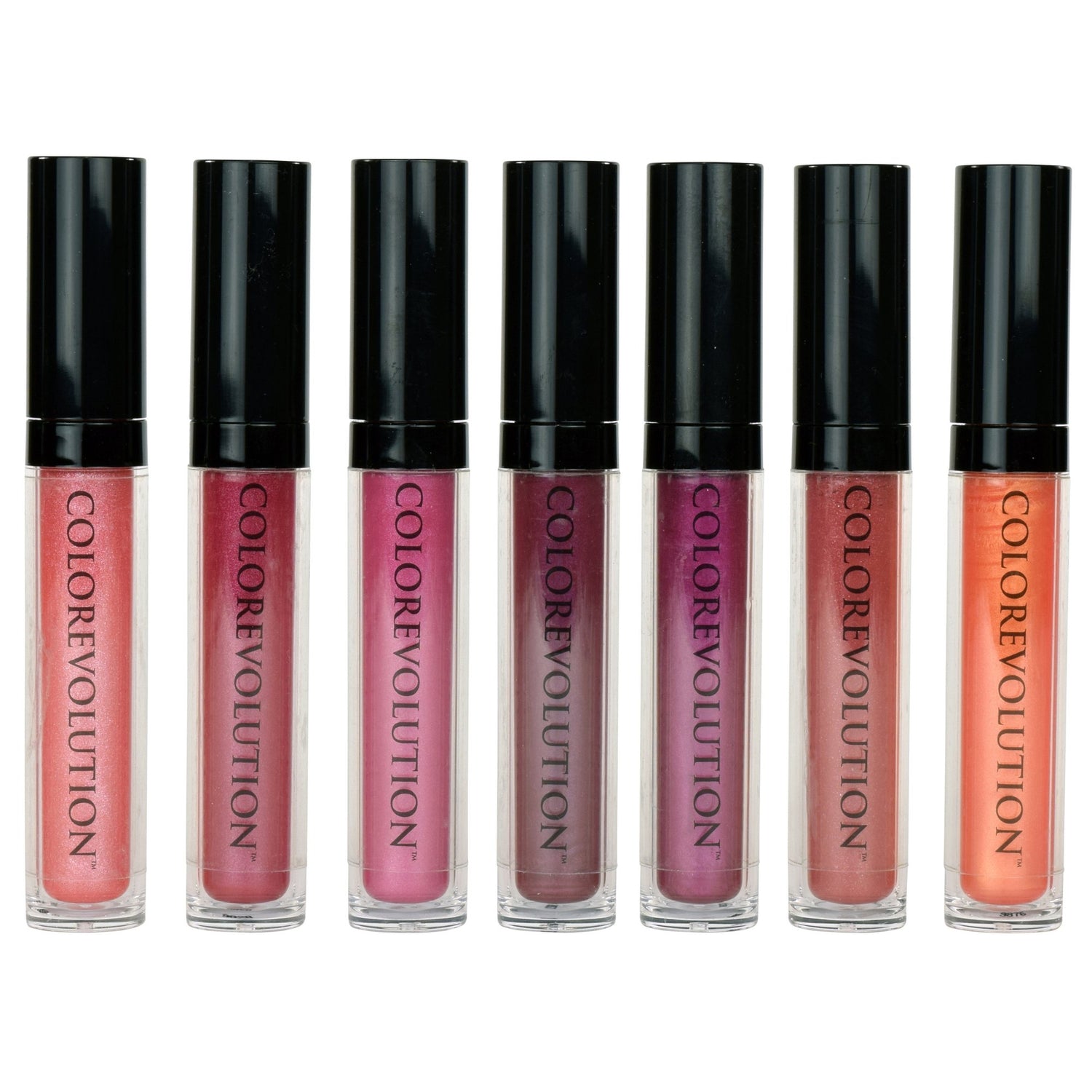 Assortment of lip gloss lined up